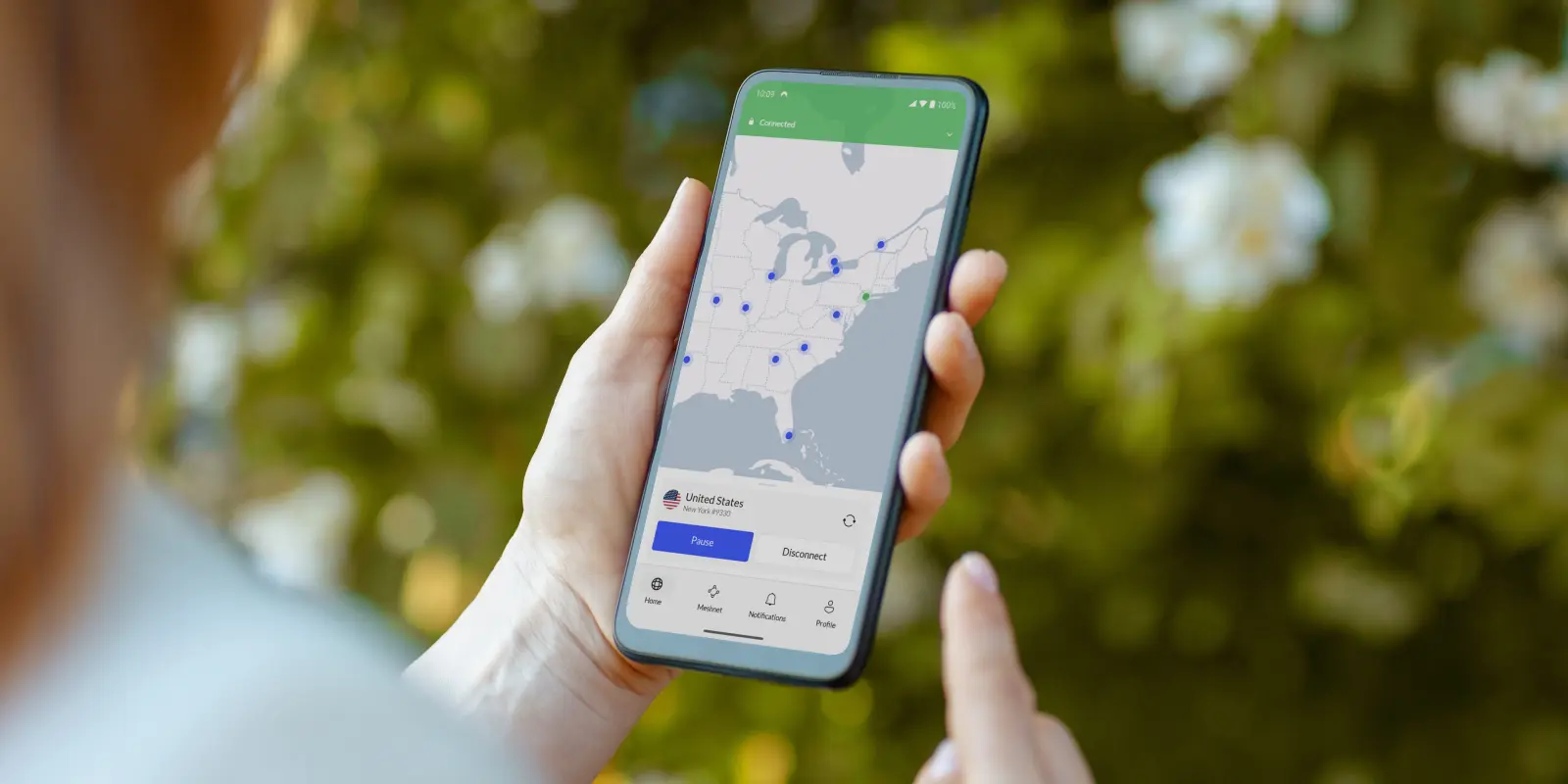 NordVPN product interface showing secure connection – Best VPN 2025