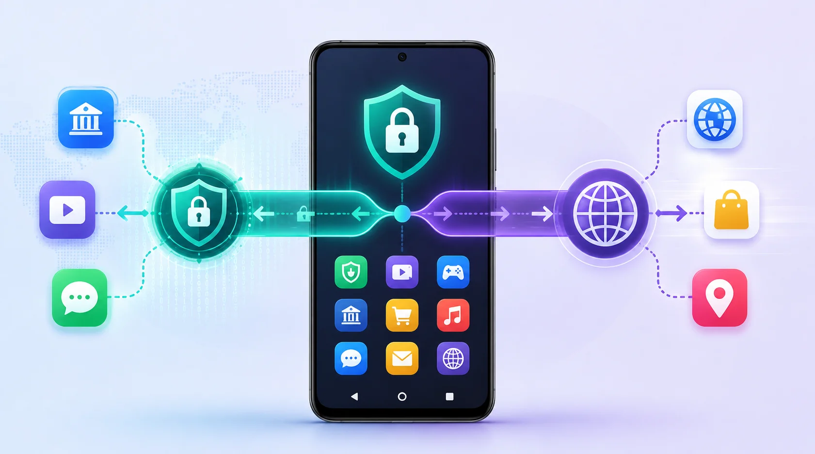ميزة Split Tunneling في VPN للأندرويد