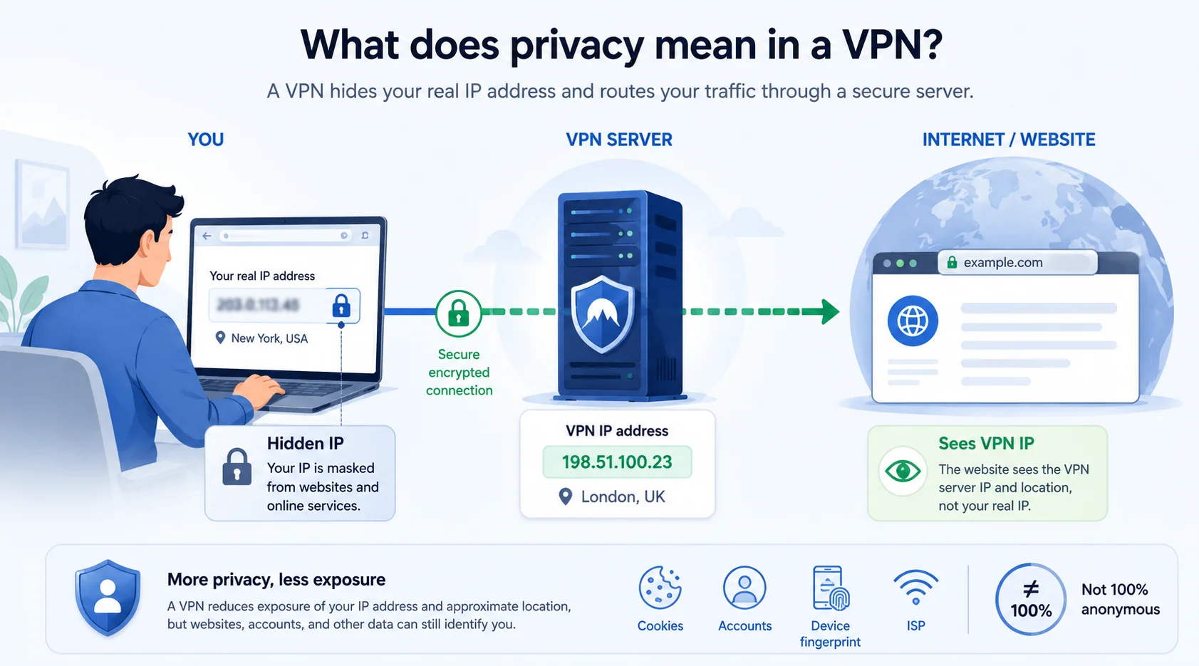 VPN للخصوصية وإخفاء عنوان IP أثناء التصفح